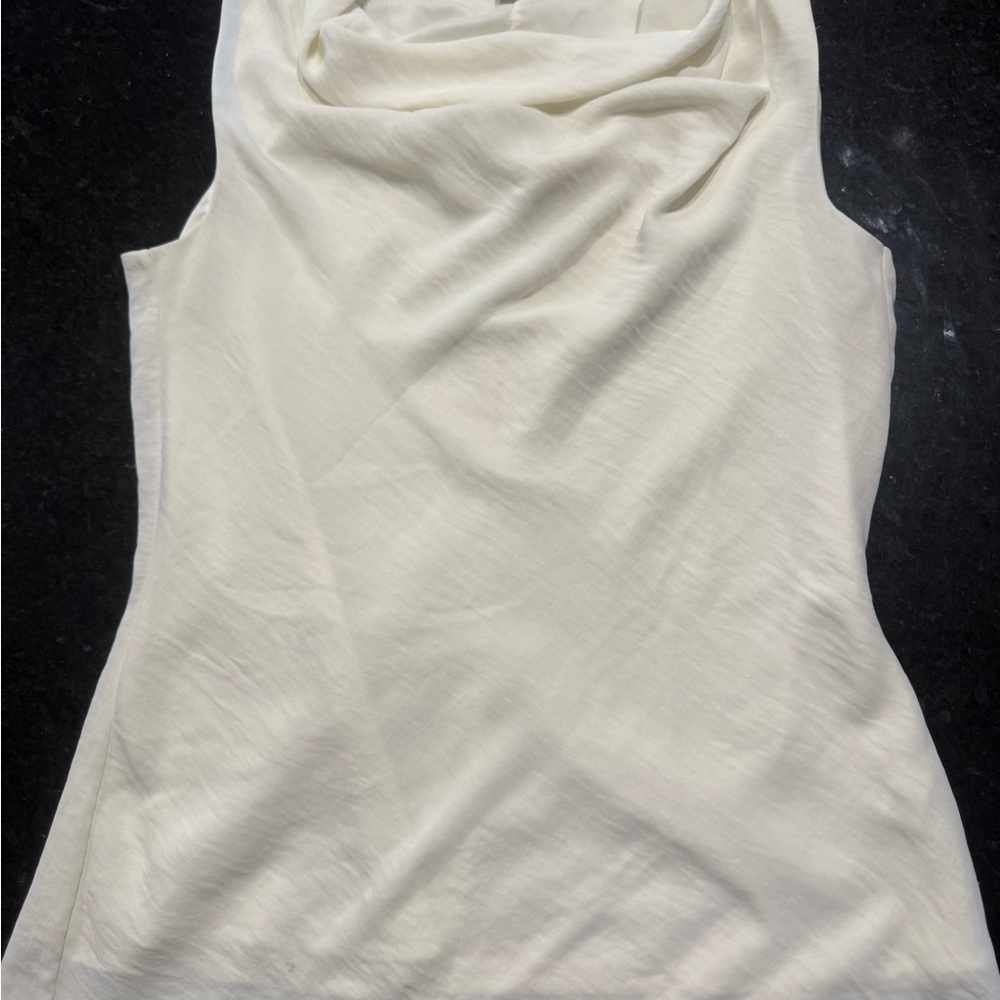 Banana Republic Cream Drape Neck Tank Top